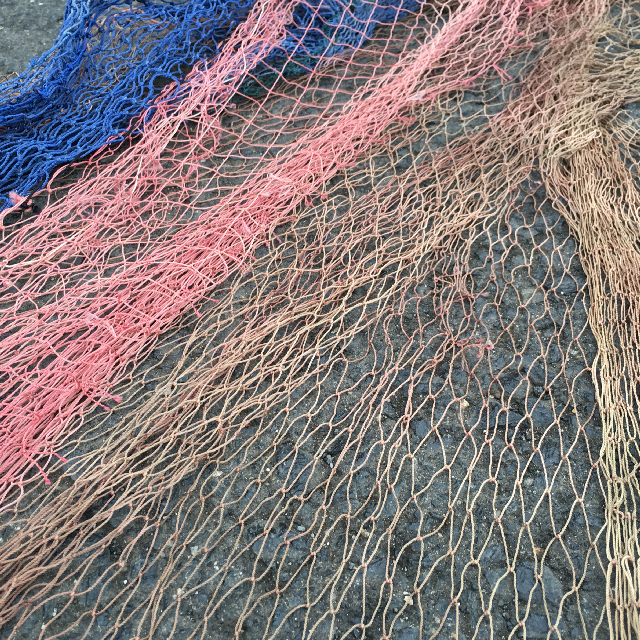 FISHING NET, Natural, Blue & Pink - 3m x 25m